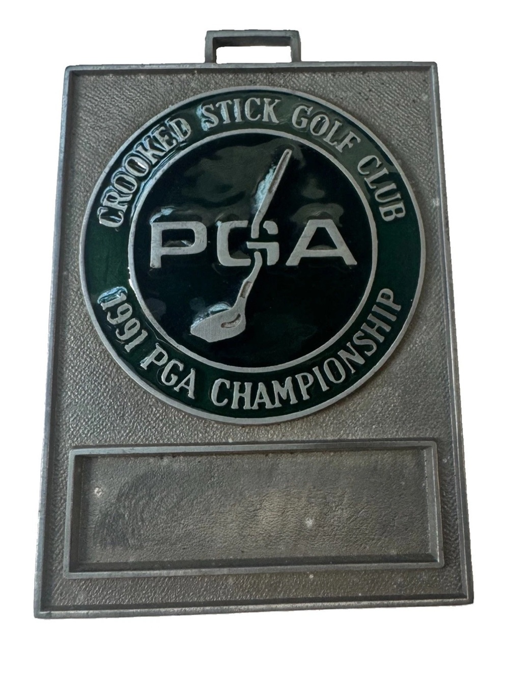 vtg - PGA TOUR golf bag tag - 1991PGA CHAMPIONSHIP - CrookedStick Golf Club
